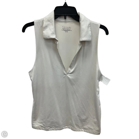 Top Sleeveless By Tahari In Beige, Size: Xl
