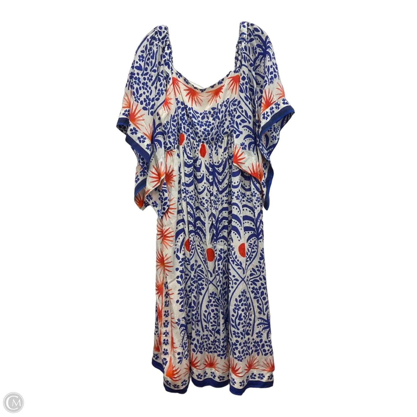 Dress Casual Maxi By Farm Rio In Blue & White, Size: Xl