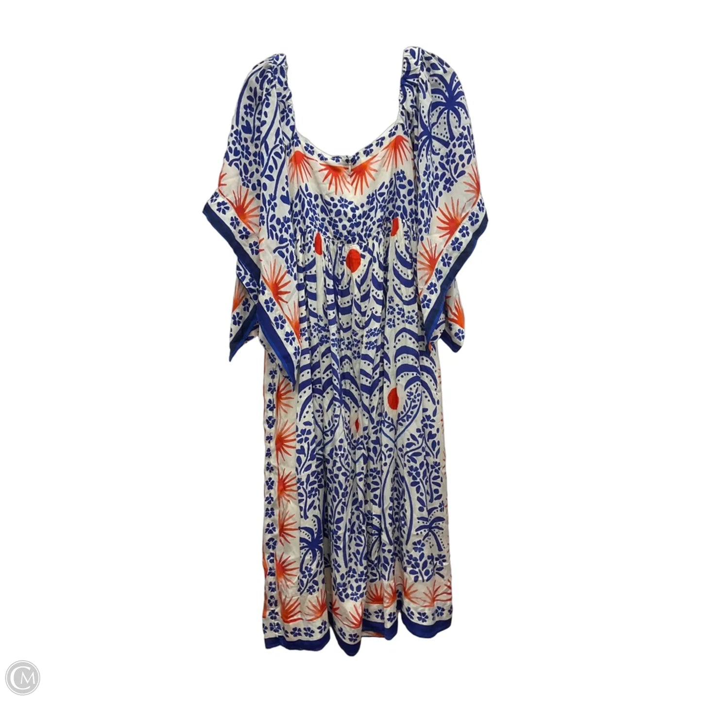Dress Casual Maxi By Farm Rio In Blue & White, Size: Xl