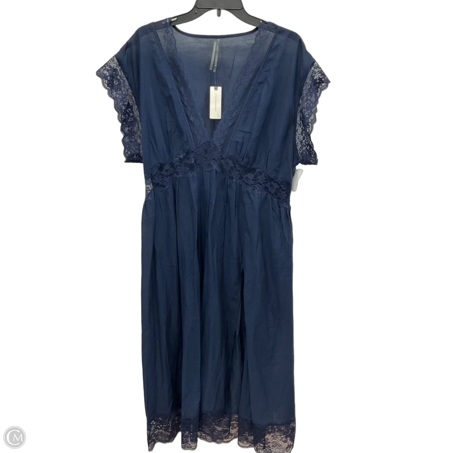 Dress Casual Maxi By Anthropologie In Navy, Size: Xl