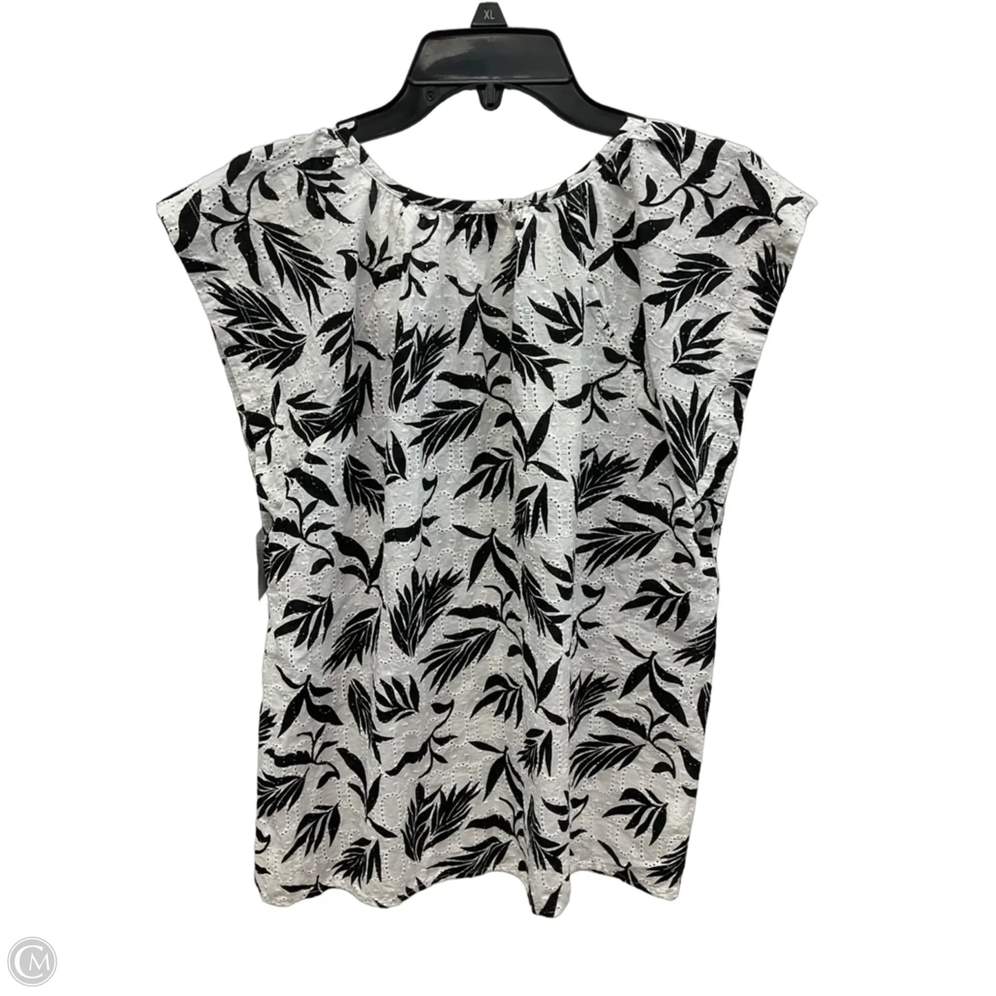 Top Short Sleeve By Loft In Floral Print, Size: L