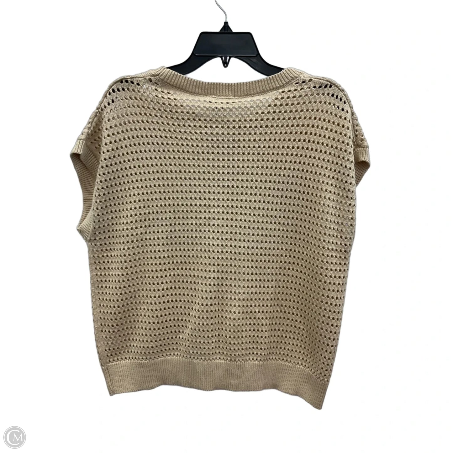 Top Short Sleeve By Prettygarden In Tan, Size: L