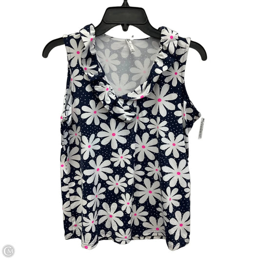 Top Sleeveless By Lulu B In Floral Print, Size: M