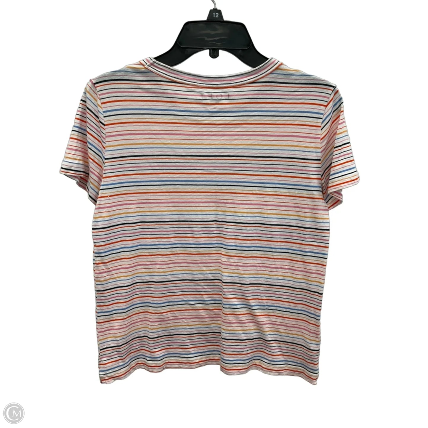 Top Short Sleeve By Loft In Striped Pattern, Size: S