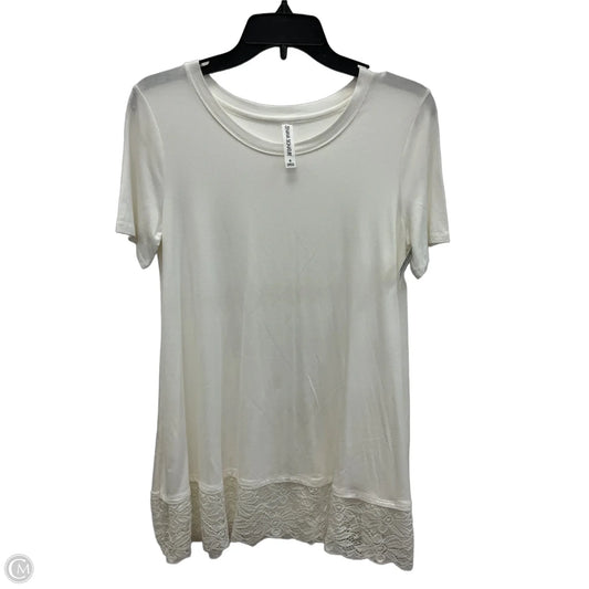 Top Short Sleeve By Zenana In White, Size: S