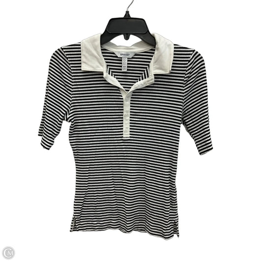 Top Short Sleeve By Spanx In Striped Pattern, Size: S