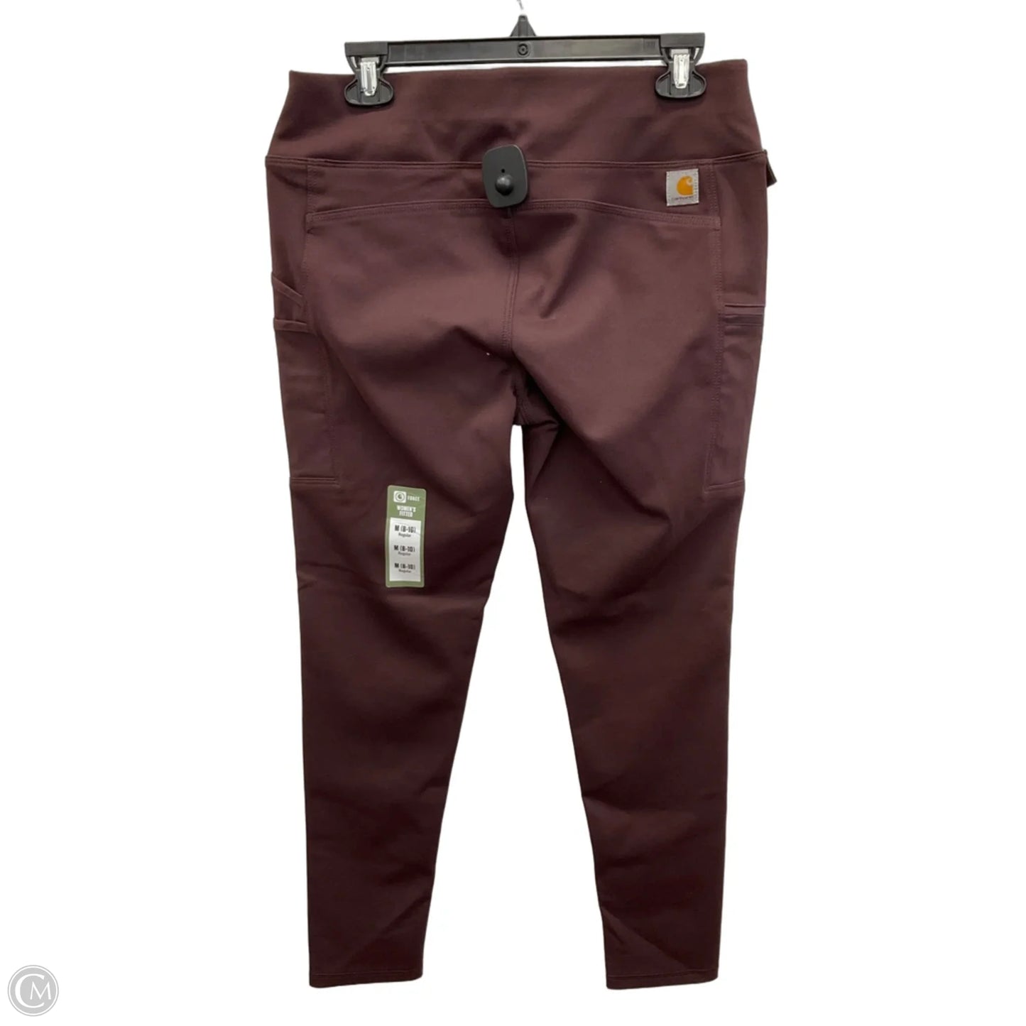 Athletic Leggings By Carhartt In Maroon, Size: M