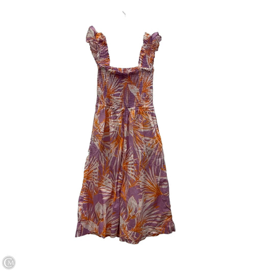 Dress Casual Midi By Loft In Tropical Print, Size: S