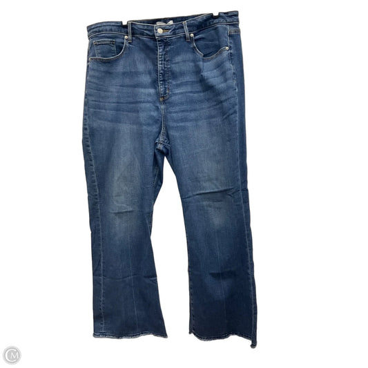 Jeans Flared By Loft In Blue Denim, Size: 18