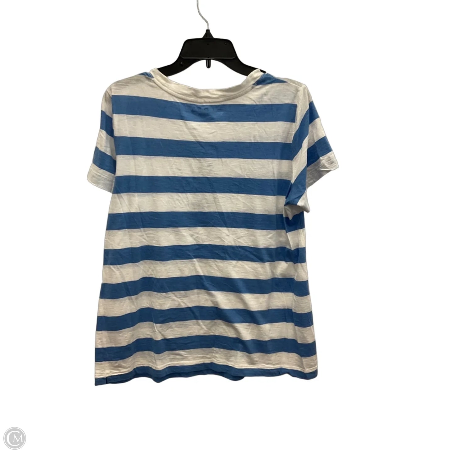 Top Short Sleeve By Loft In Striped Pattern, Size: L