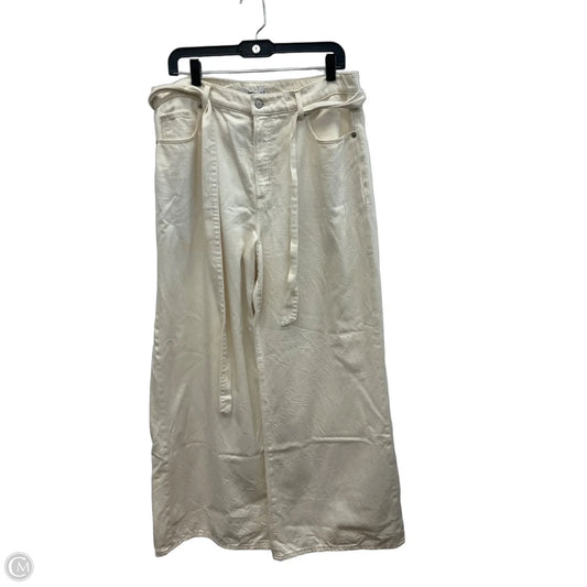 Pants Wide Leg By Loft In Cream, Size: 14