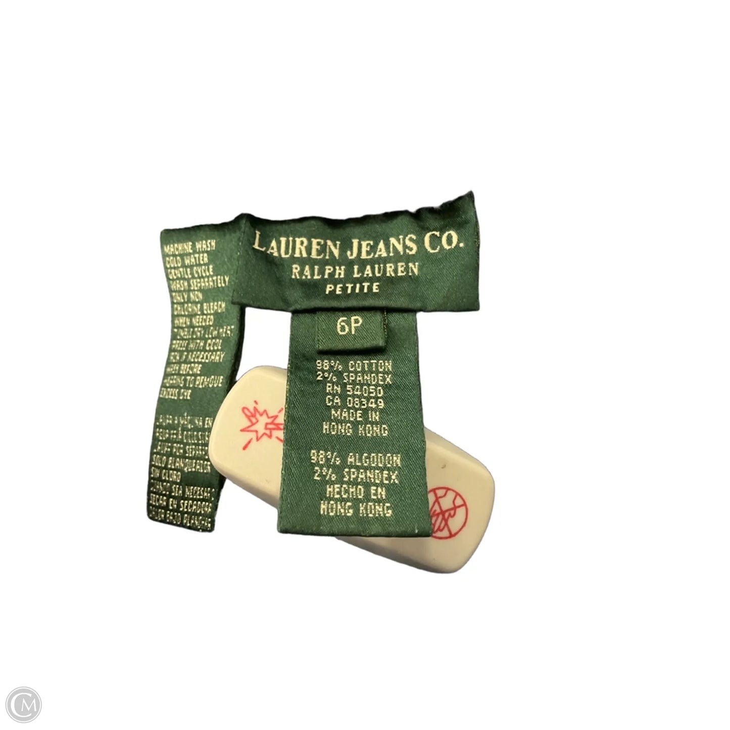 Jeans Straight By Lauren By Ralph Lauren In Blue Denim, Size: 6p