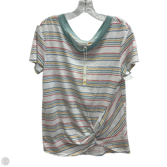 Top Short Sleeve By C And C In Striped Pattern, Size: M