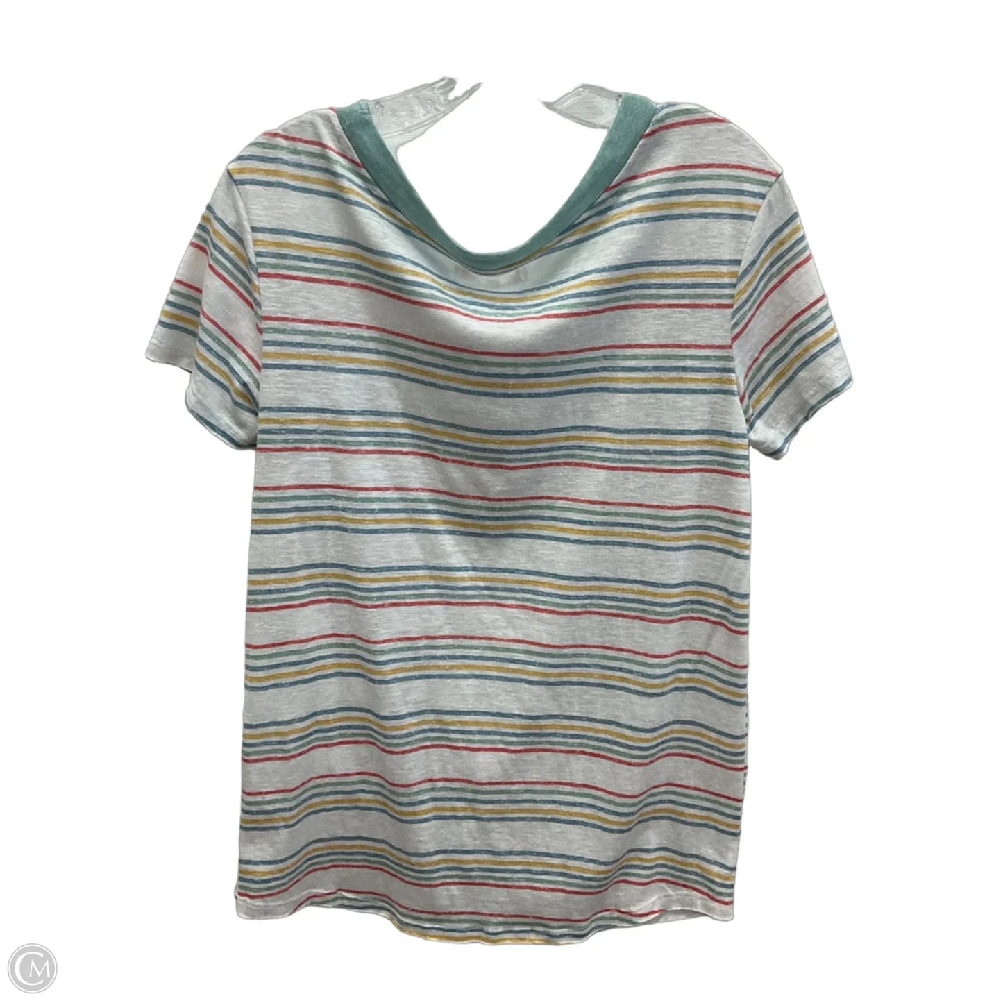Top Short Sleeve By C And C In Striped Pattern, Size: M