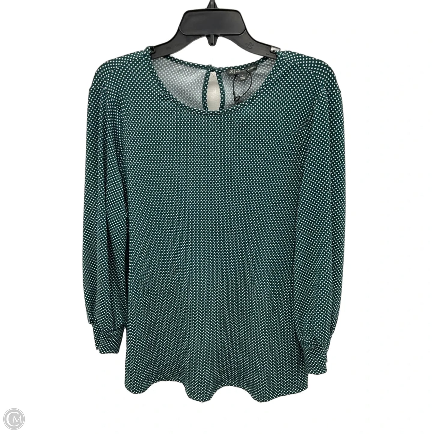 Top Long Sleeve By Adrianna Papell In Green, Size: M