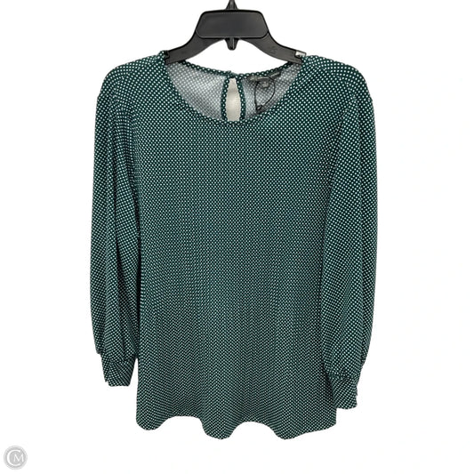 Top Long Sleeve By Adrianna Papell In Green, Size: M
