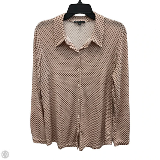 Top Long Sleeve By Adrianna Papell In Brown, Size: M