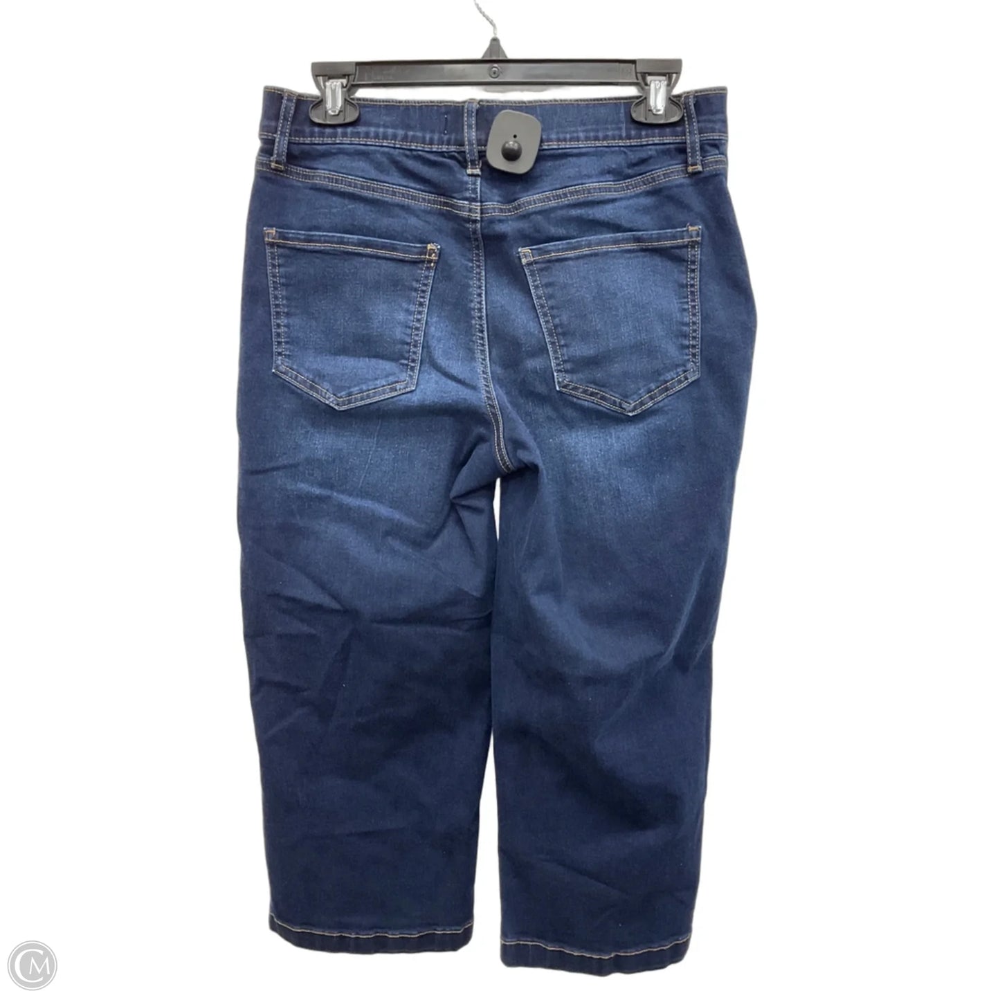 Pants Cropped By Croft And Barrow In Blue Denim, Size: S