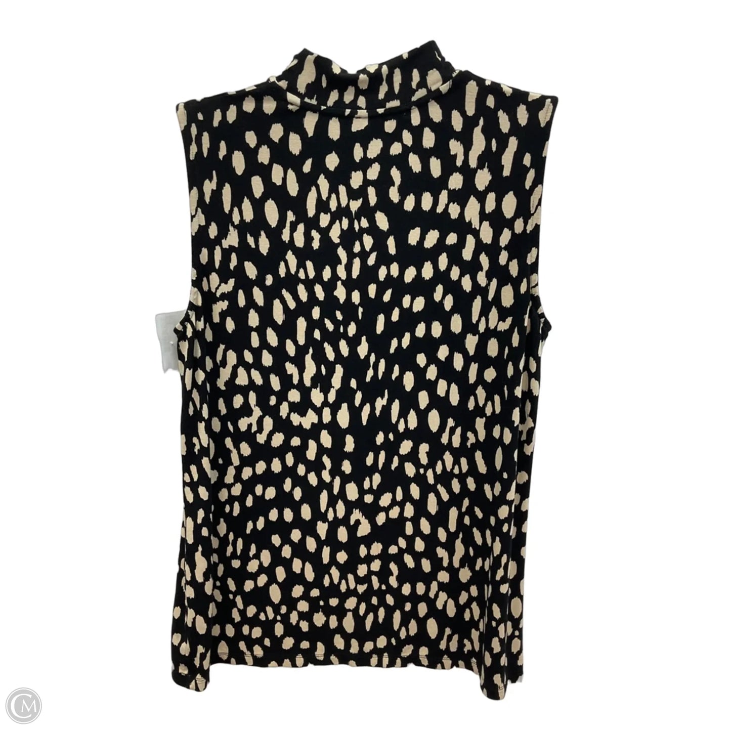 Top Sleeveless By Chicos In Black & Cream, Size: S