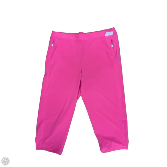Athletic Capris By Chicos In Pink, Size: Xl