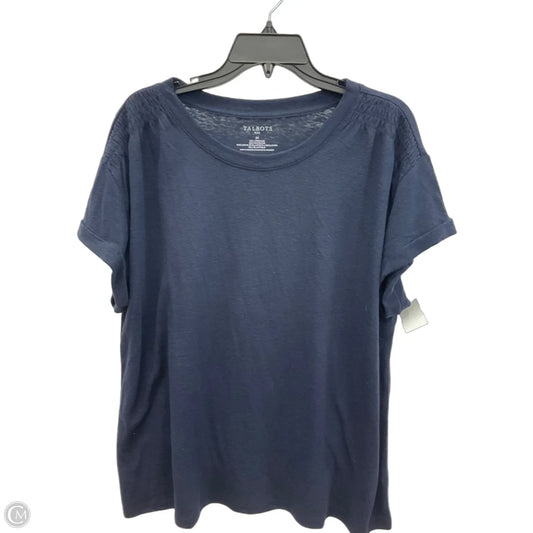 Top Short Sleeve By Talbots In Navy, Size: 2x