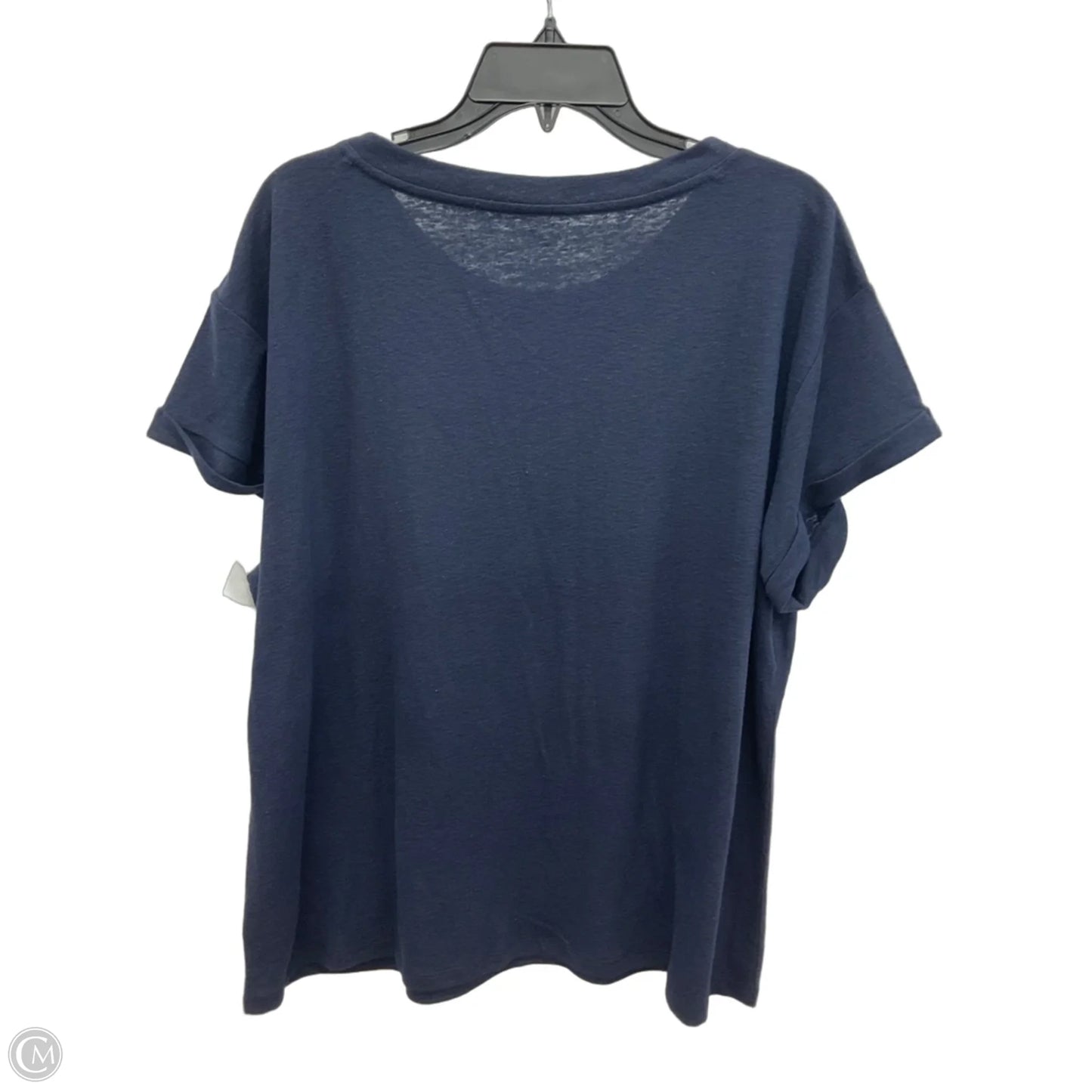 Top Short Sleeve By Talbots In Navy, Size: 2x