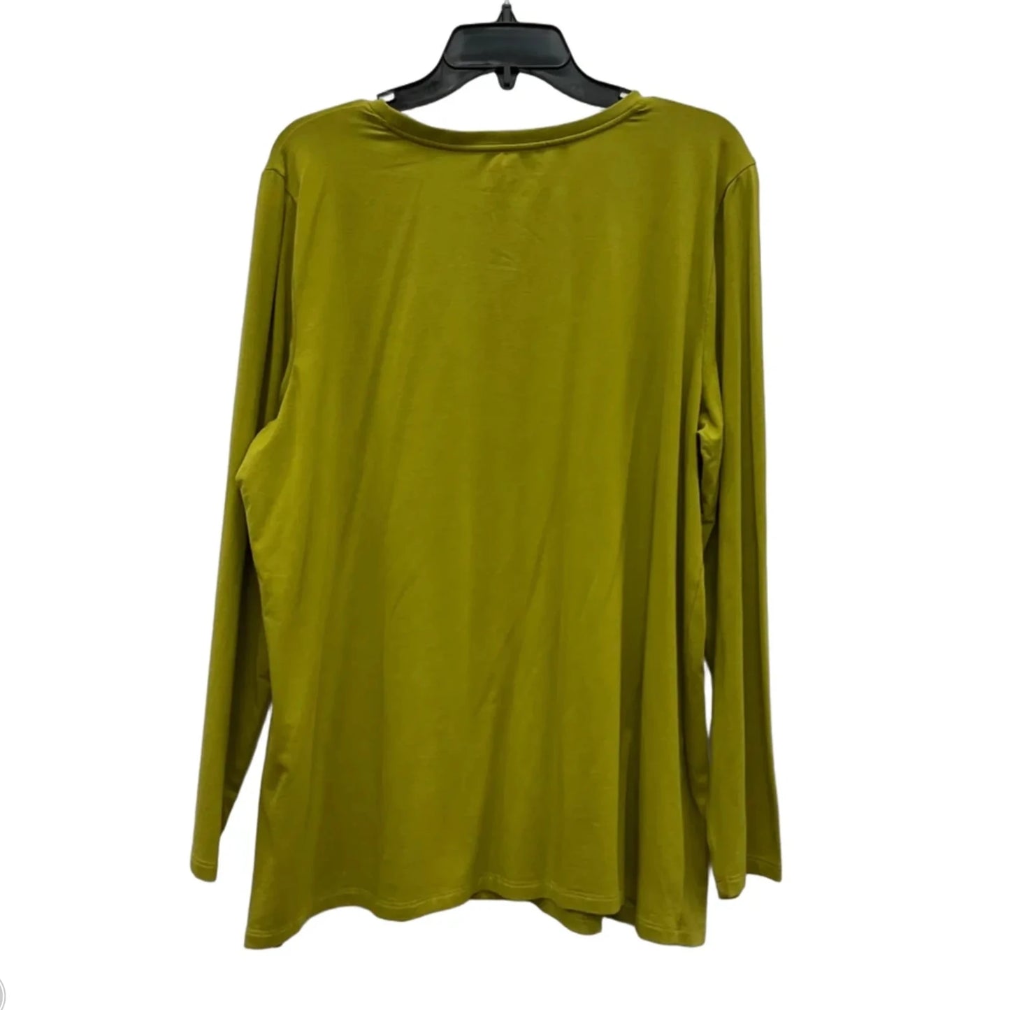 Top Long Sleeve Basic By Chicos In Green, Size: Xxl