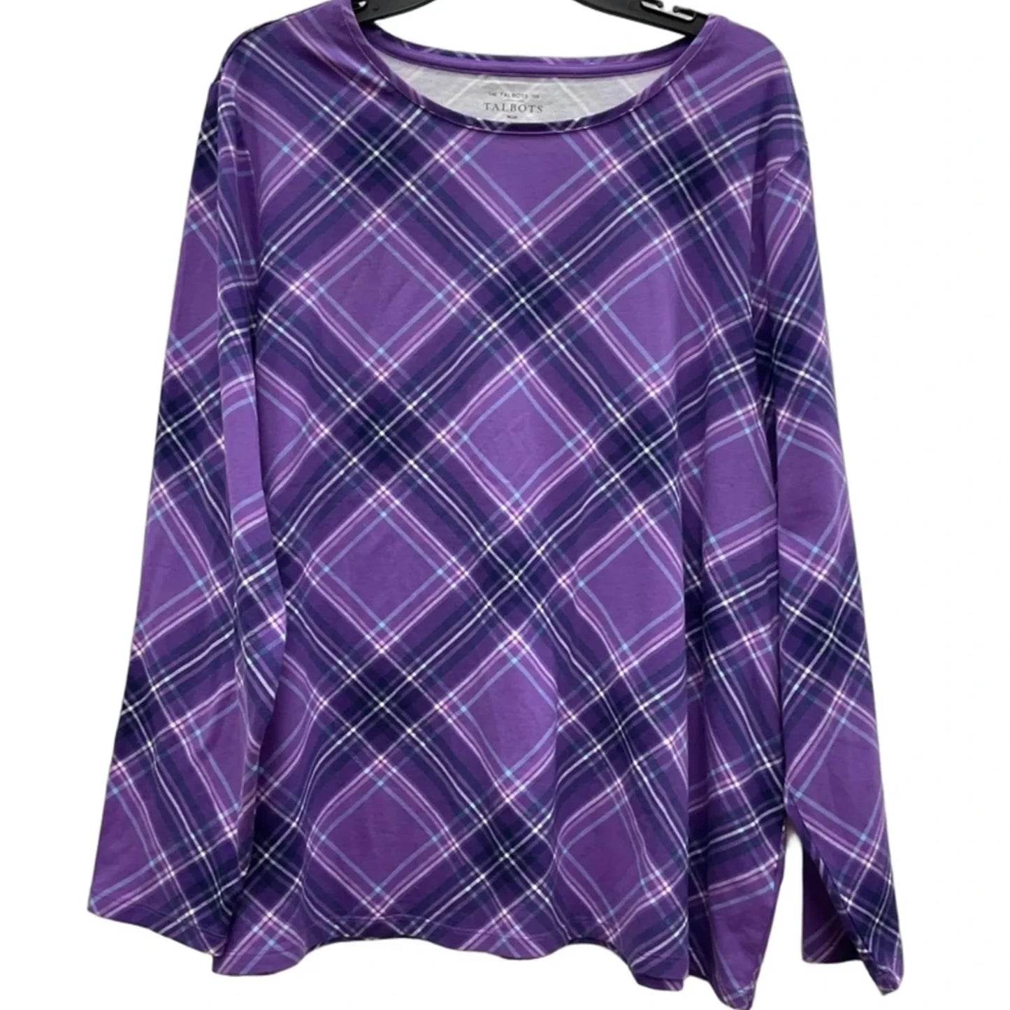 Top Long Sleeve By Talbots In Purple, Size: 3x