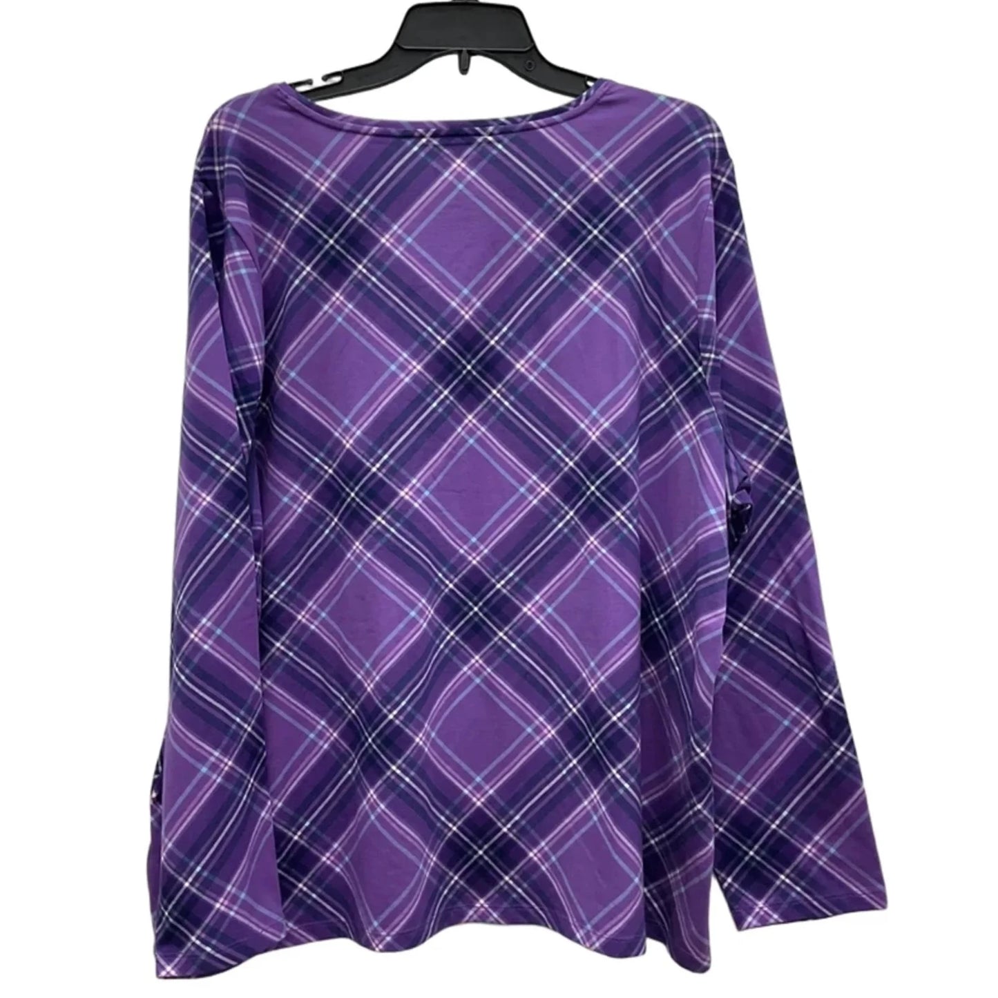 Top Long Sleeve By Talbots In Purple, Size: 3x