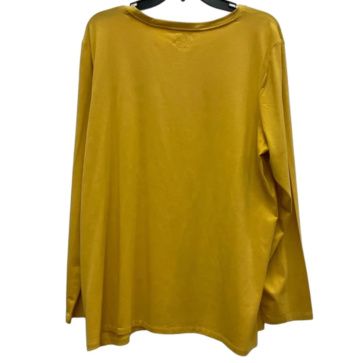 Top Long Sleeve Basic By Chicos In Yellow, Size: Xxl