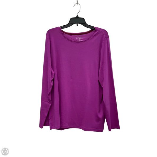 Top Long Sleeve Basic By Talbots In Purple, Size: 2x