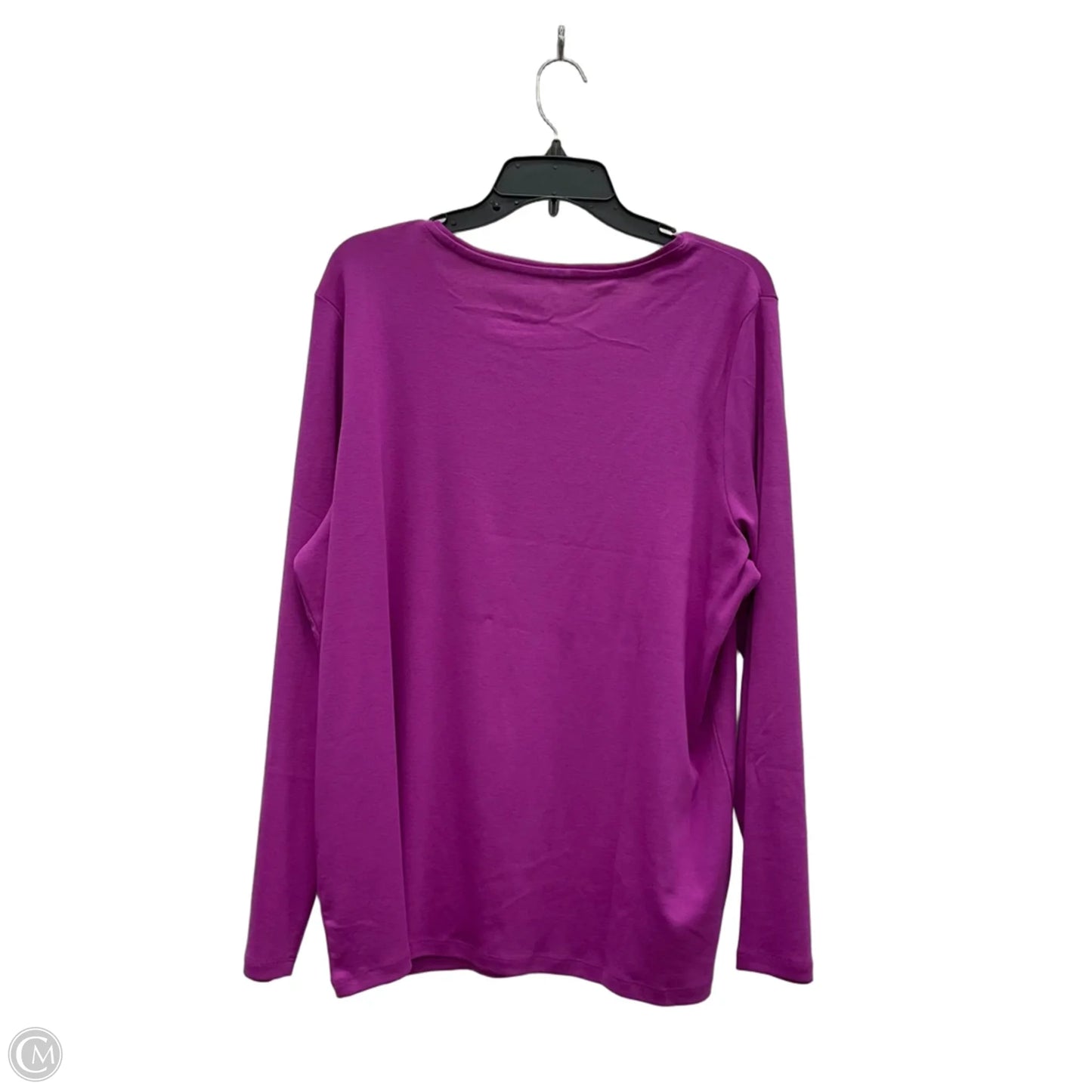 Top Long Sleeve Basic By Talbots In Purple, Size: 2x
