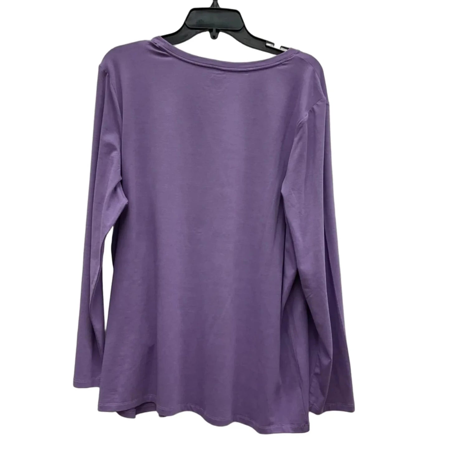 Top Long Sleeve Basic By Chicos In Purple, Size: Xxl
