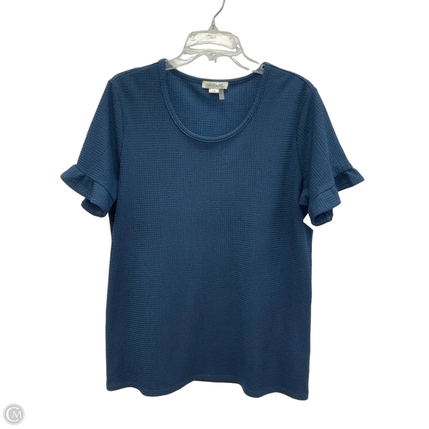 Top Short Sleeve By Simply Noelle In Navy, Size: M