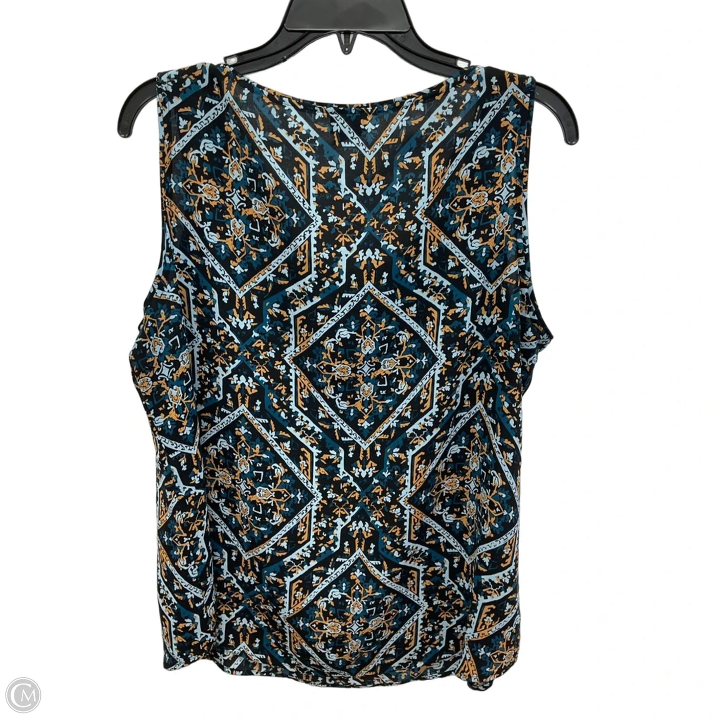Top Sleeveless By Chicos In Blue, Size: L