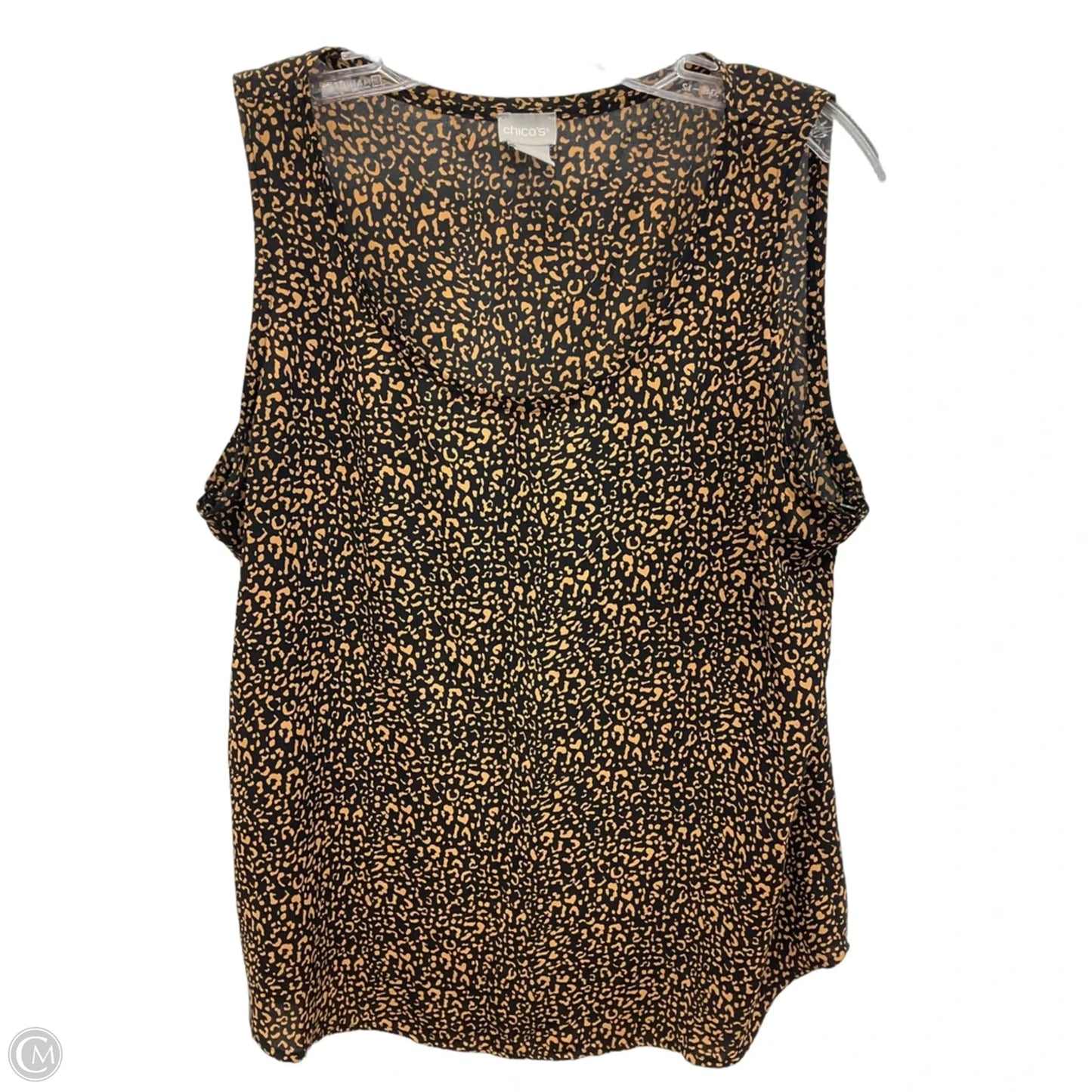 Top Sleeveless By Chicos In Animal Print, Size: L
