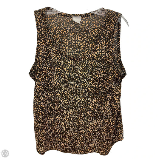 Top Sleeveless By Chicos In Animal Print, Size: L