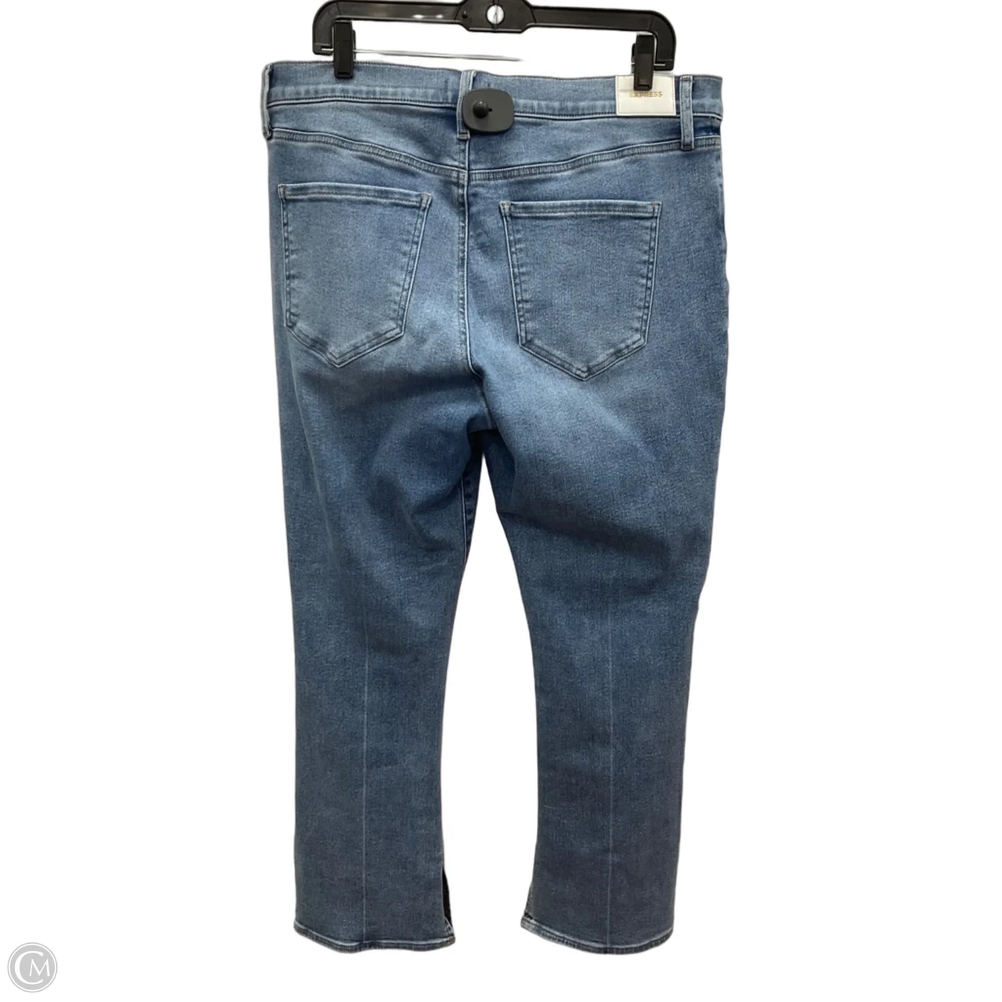 Jeans Boot Cut By Express In Blue Denim, Size: 16
