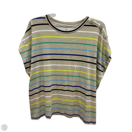 Top Short Sleeve By Talbots In Striped Pattern, Size: Xl