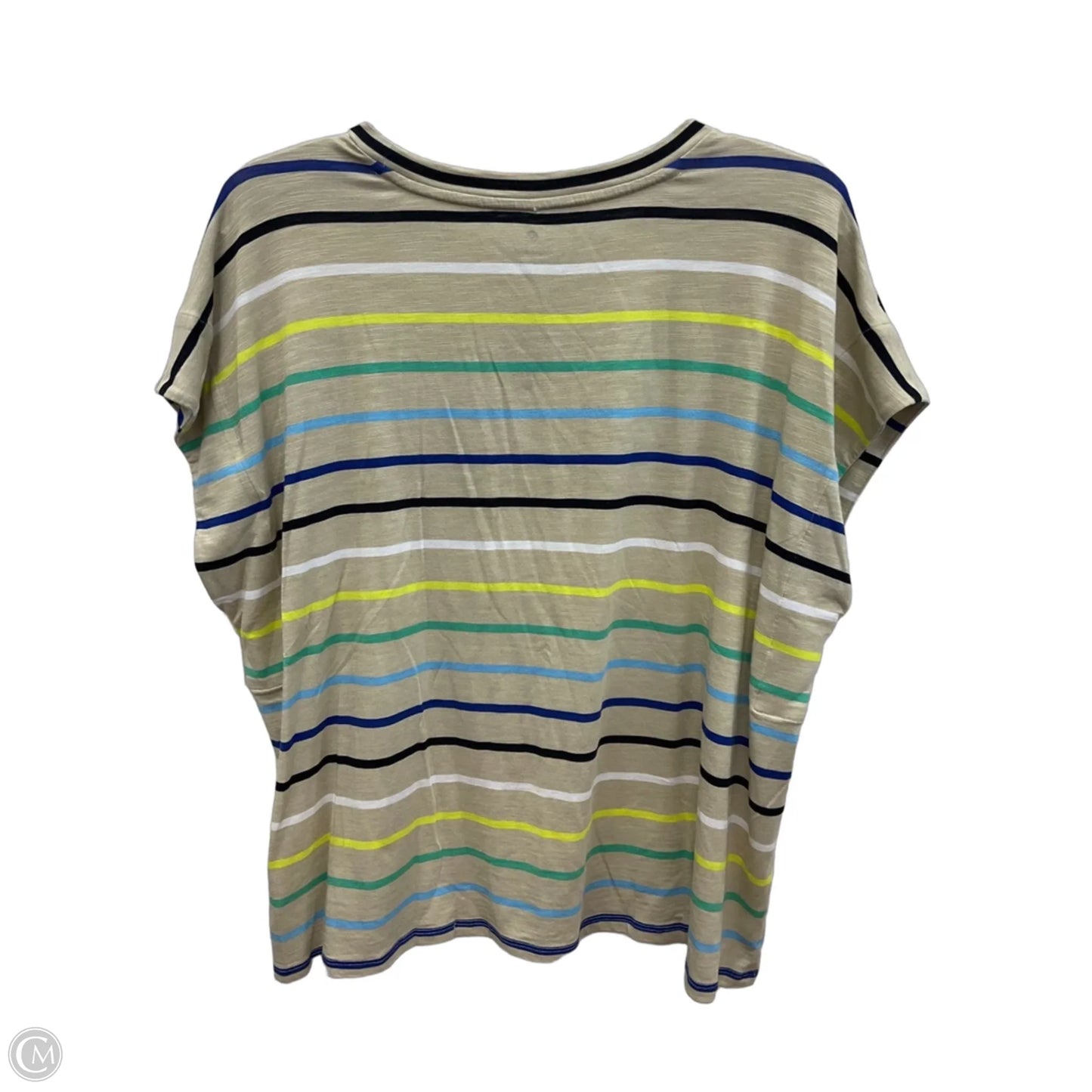 Top Short Sleeve By Talbots In Striped Pattern, Size: Xl