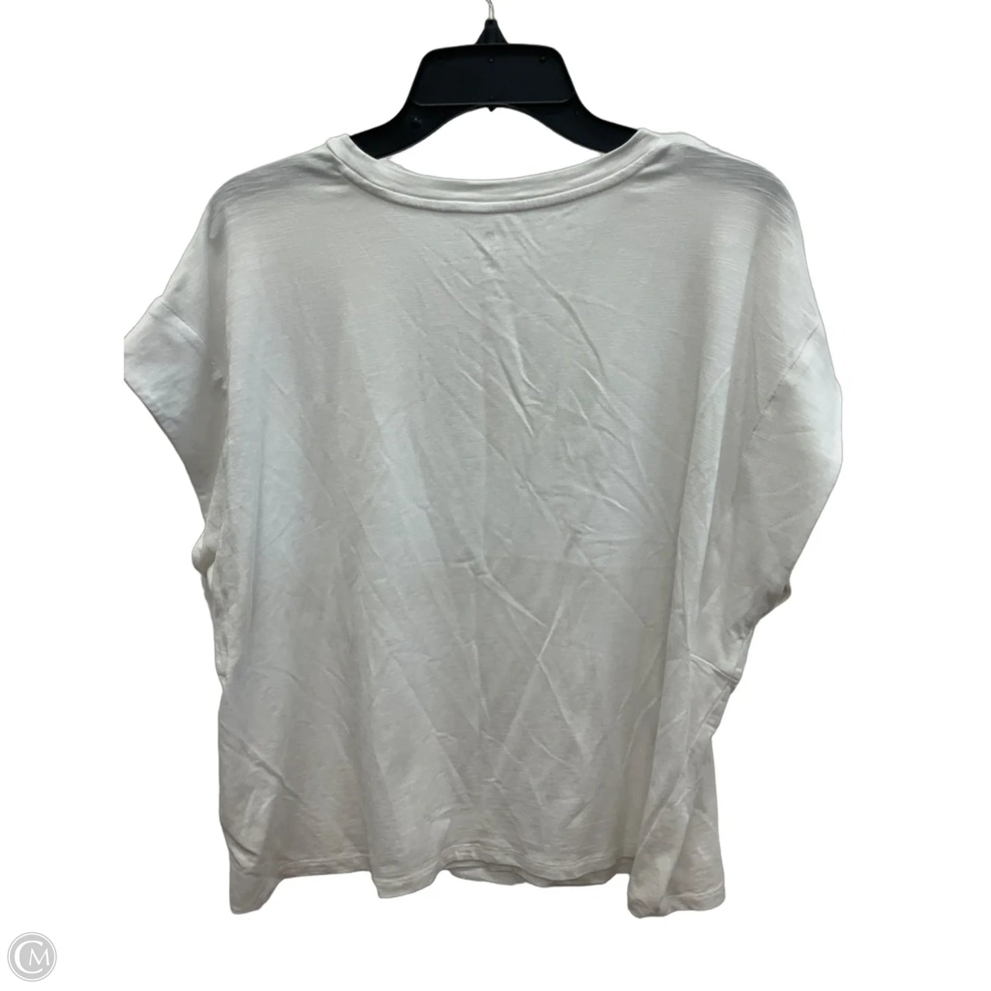 Top Short Sleeve By Talbots In White, Size: Xl