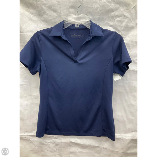 Athletic Top Short Sleeve By Lady Hagen In Navy, Size: S