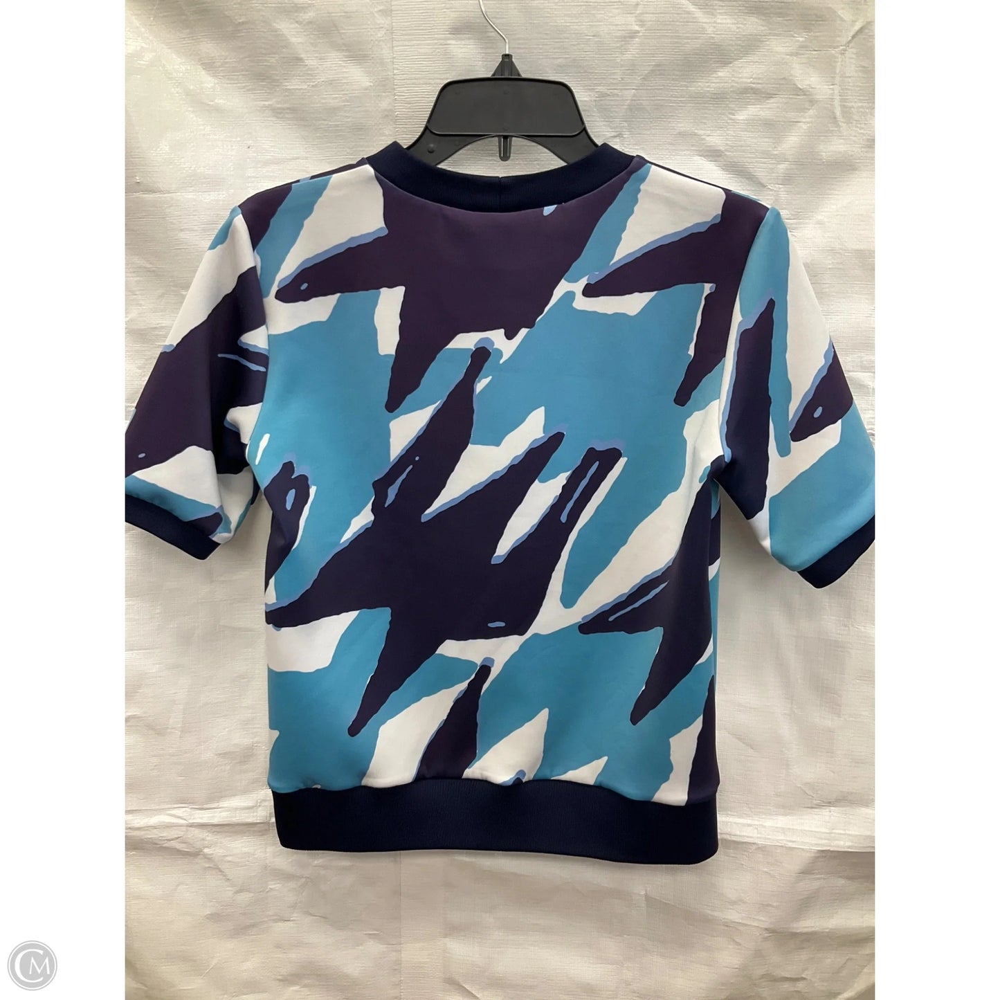 Athletic Top Short Sleeve By Cma In Blue, Size: S