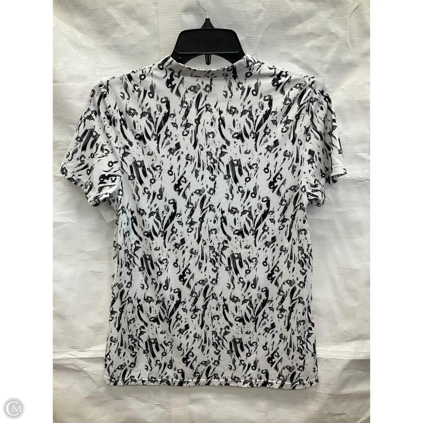 Athletic Top Short Sleeve By Puma In Black & White, Size: S