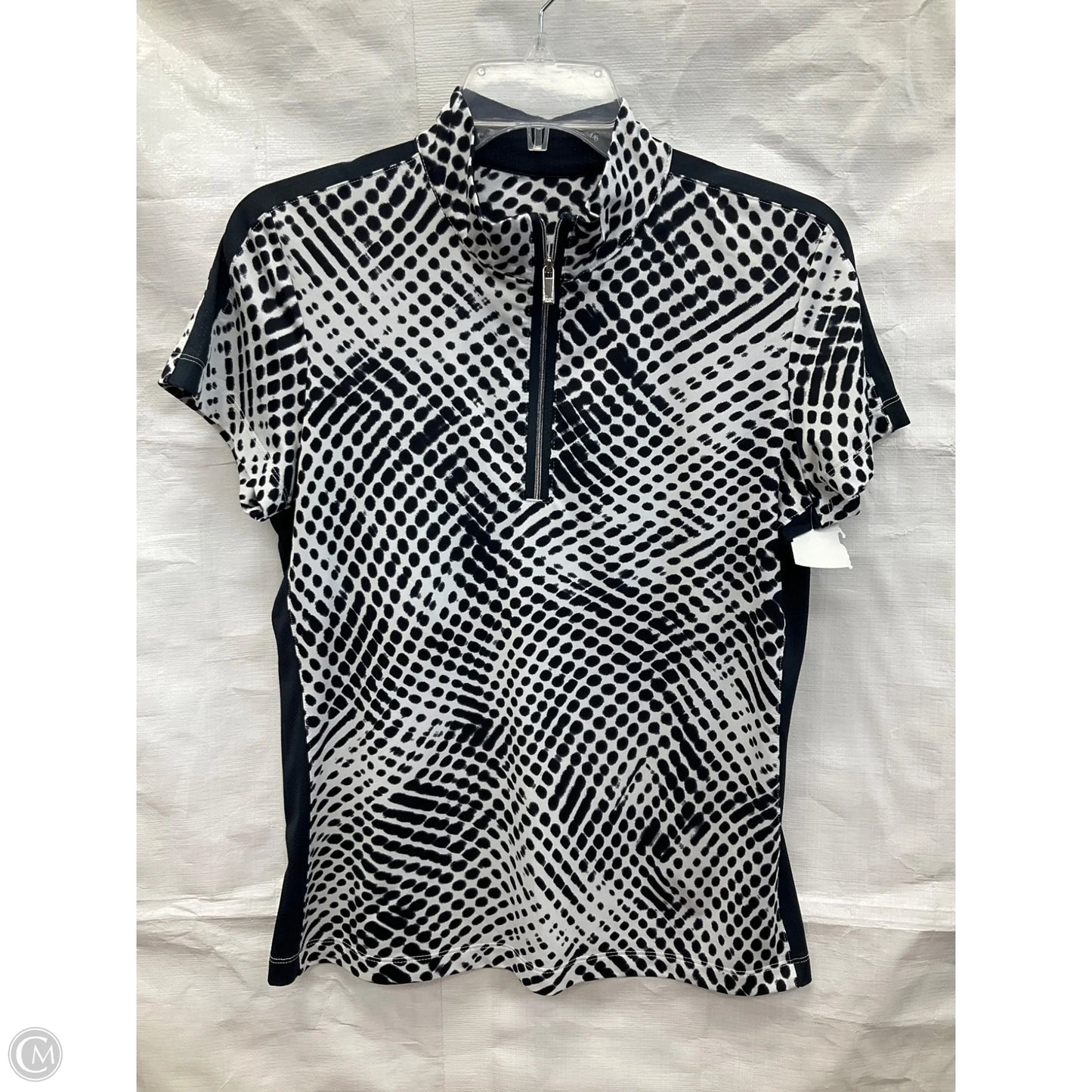 Athletic Top Short Sleeve By Tail In Blue & White, Size: M