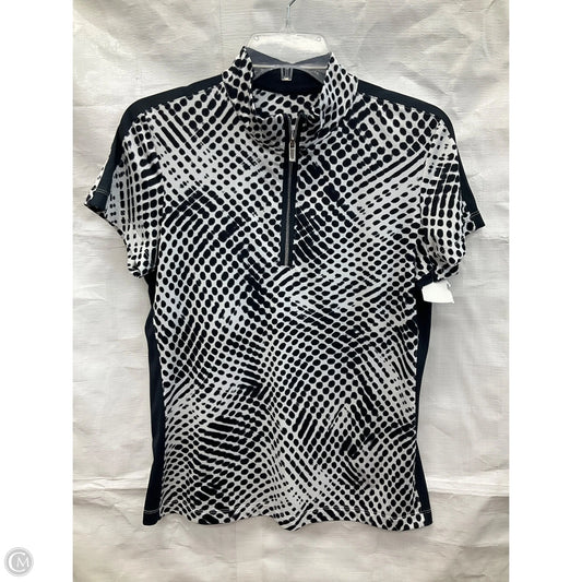 Athletic Top Short Sleeve By Tail In Blue & White, Size: M