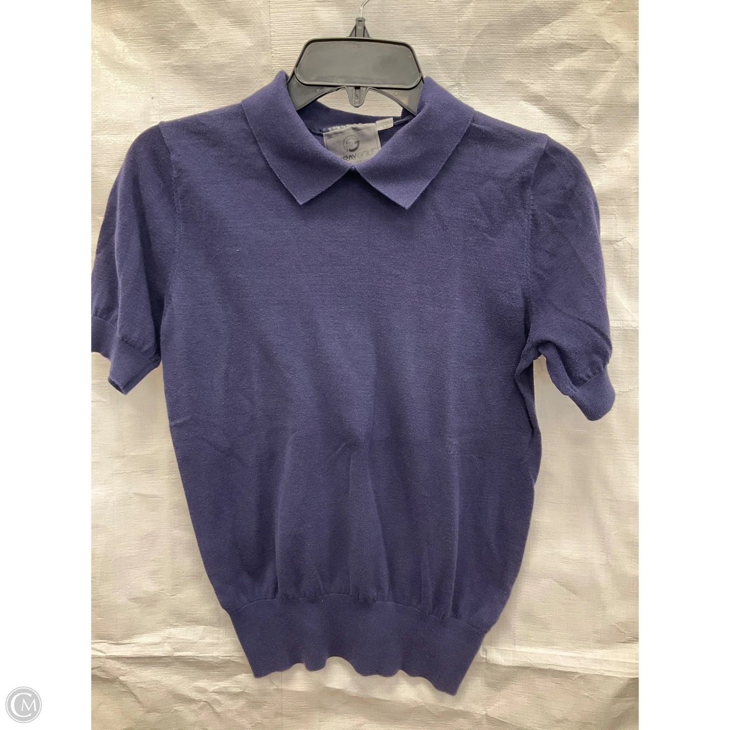 Athletic Top Short Sleeve By Cma In Navy, Size: M