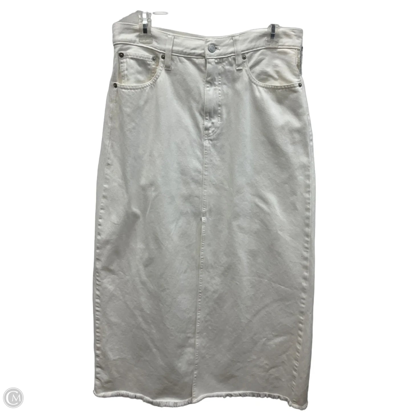 Skirt Maxi By J. Crew In White Denim, Size: 10