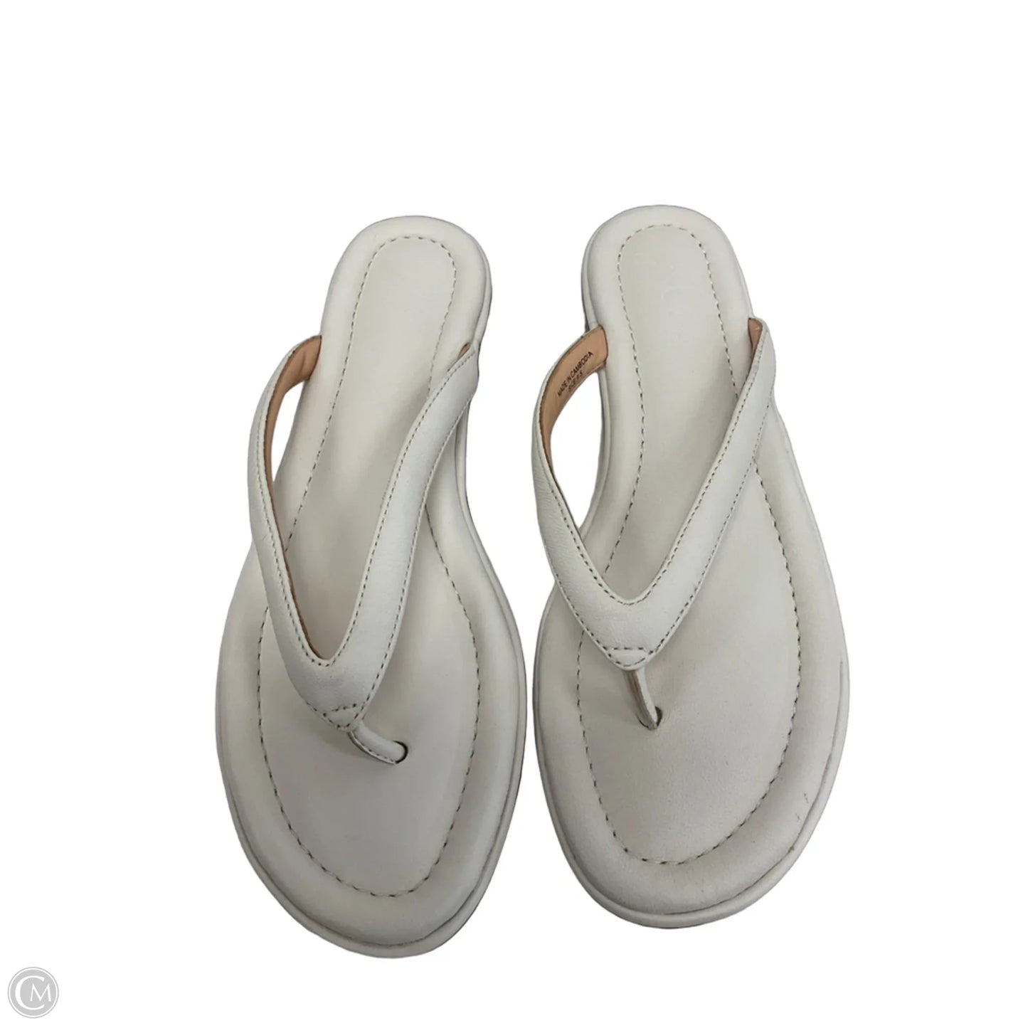 Sandals Flip Flops By J. Crew In White, Size: 9.5
