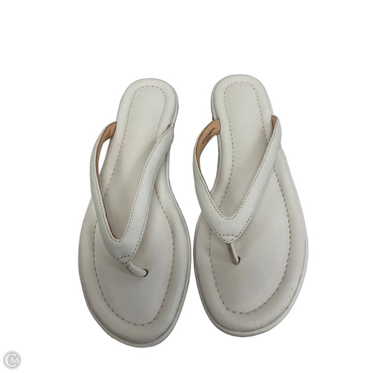 Sandals Flip Flops By J. Crew In White, Size: 9.5